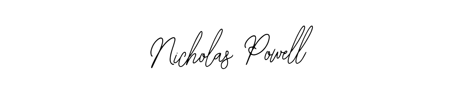 How to make Nicholas Powell name signature. Use Bearetta-2O07w style for creating short signs online. This is the latest handwritten sign. Nicholas Powell signature style 12 images and pictures png