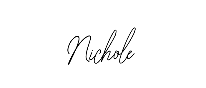 if you are searching for the best signature style for your name Nichole. so please give up your signature search. here we have designed multiple signature styles  using Bearetta-2O07w. Nichole signature style 12 images and pictures png