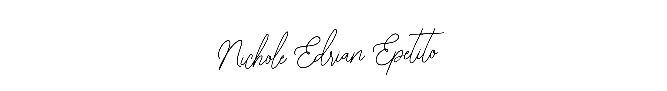 How to Draw Nichole Edrian Epetito signature style? Bearetta-2O07w is a latest design signature styles for name Nichole Edrian Epetito. Nichole Edrian Epetito signature style 12 images and pictures png