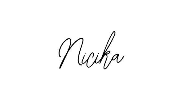 Bearetta-2O07w is a professional signature style that is perfect for those who want to add a touch of class to their signature. It is also a great choice for those who want to make their signature more unique. Get Nicika name to fancy signature for free. Nicika signature style 12 images and pictures png