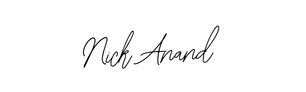 Make a beautiful signature design for name Nick Anand. With this signature (Bearetta-2O07w) style, you can create a handwritten signature for free. Nick Anand signature style 12 images and pictures png