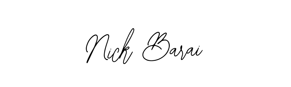 Similarly Bearetta-2O07w is the best handwritten signature design. Signature creator online .You can use it as an online autograph creator for name Nick Barai. Nick Barai signature style 12 images and pictures png