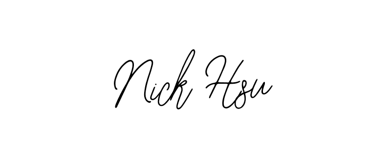 if you are searching for the best signature style for your name Nick Hsu. so please give up your signature search. here we have designed multiple signature styles  using Bearetta-2O07w. Nick Hsu signature style 12 images and pictures png