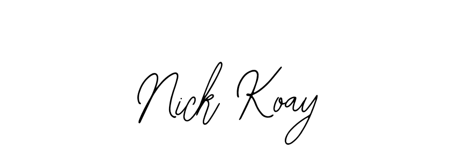 Create a beautiful signature design for name Nick Koay. With this signature (Bearetta-2O07w) fonts, you can make a handwritten signature for free. Nick Koay signature style 12 images and pictures png