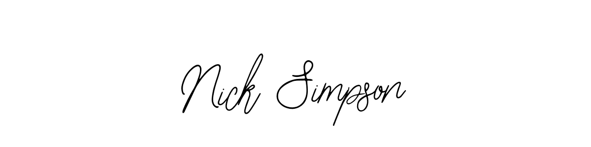 if you are searching for the best signature style for your name Nick Simpson. so please give up your signature search. here we have designed multiple signature styles  using Bearetta-2O07w. Nick Simpson signature style 12 images and pictures png
