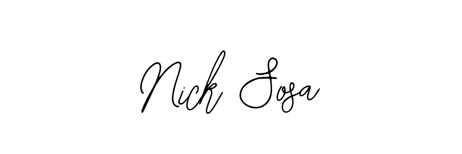 Use a signature maker to create a handwritten signature online. With this signature software, you can design (Bearetta-2O07w) your own signature for name Nick Sosa. Nick Sosa signature style 12 images and pictures png