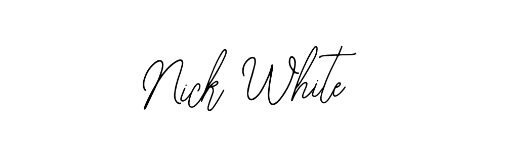 Design your own signature with our free online signature maker. With this signature software, you can create a handwritten (Bearetta-2O07w) signature for name Nick White. Nick White signature style 12 images and pictures png