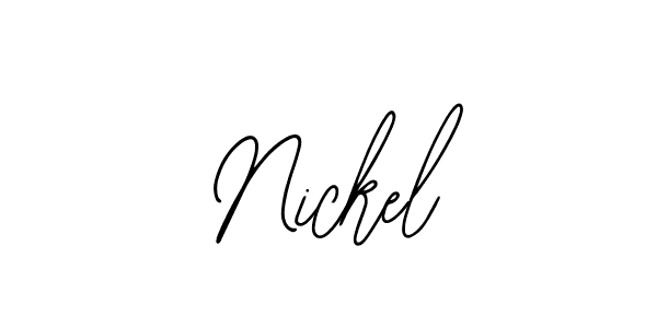 How to make Nickel signature? Bearetta-2O07w is a professional autograph style. Create handwritten signature for Nickel name. Nickel signature style 12 images and pictures png