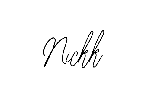 if you are searching for the best signature style for your name Nickk. so please give up your signature search. here we have designed multiple signature styles  using Bearetta-2O07w. Nickk signature style 12 images and pictures png