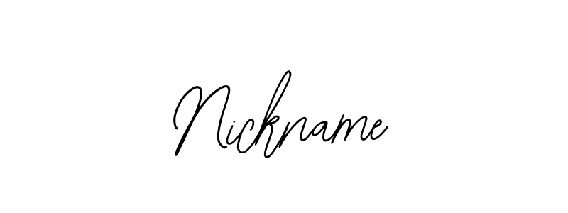 Also we have Nickname name is the best signature style. Create professional handwritten signature collection using Bearetta-2O07w autograph style. Nickname signature style 12 images and pictures png