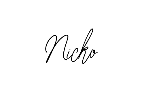 It looks lik you need a new signature style for name Nicko. Design unique handwritten (Bearetta-2O07w) signature with our free signature maker in just a few clicks. Nicko signature style 12 images and pictures png