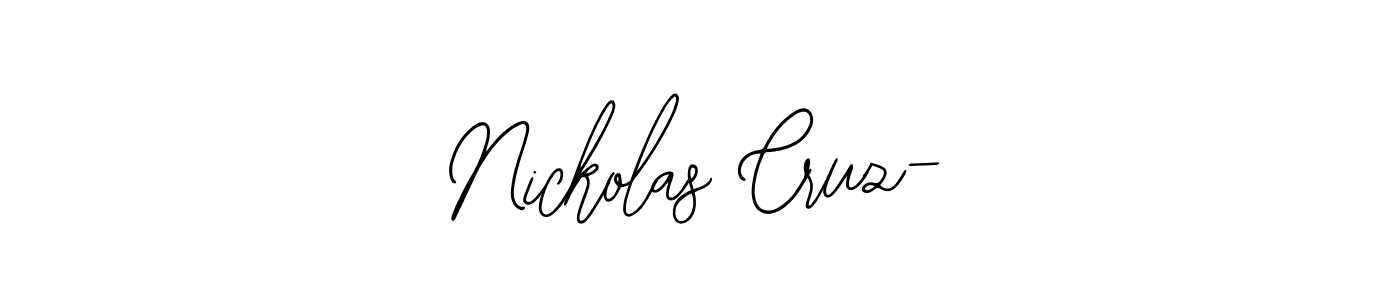 How to Draw Nickolas Cruz- signature style? Bearetta-2O07w is a latest design signature styles for name Nickolas Cruz-. Nickolas Cruz- signature style 12 images and pictures png