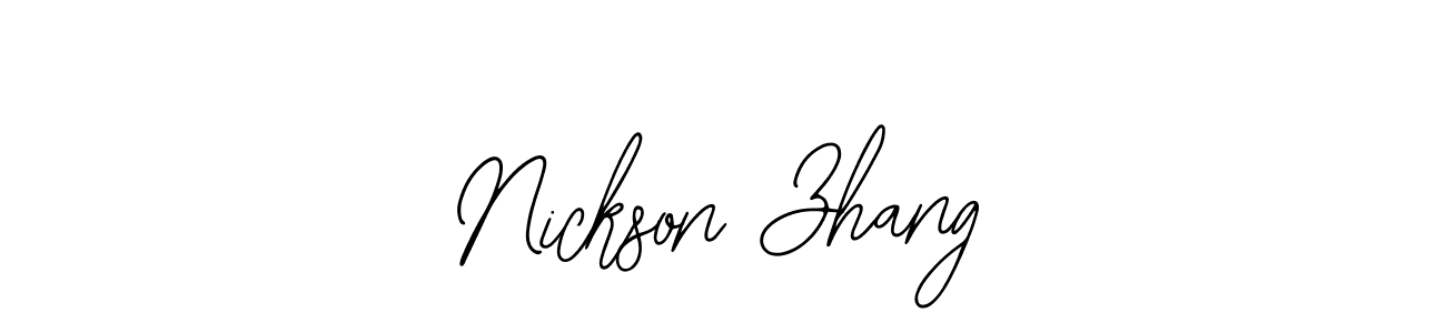 The best way (Bearetta-2O07w) to make a short signature is to pick only two or three words in your name. The name Nickson Zhang include a total of six letters. For converting this name. Nickson Zhang signature style 12 images and pictures png