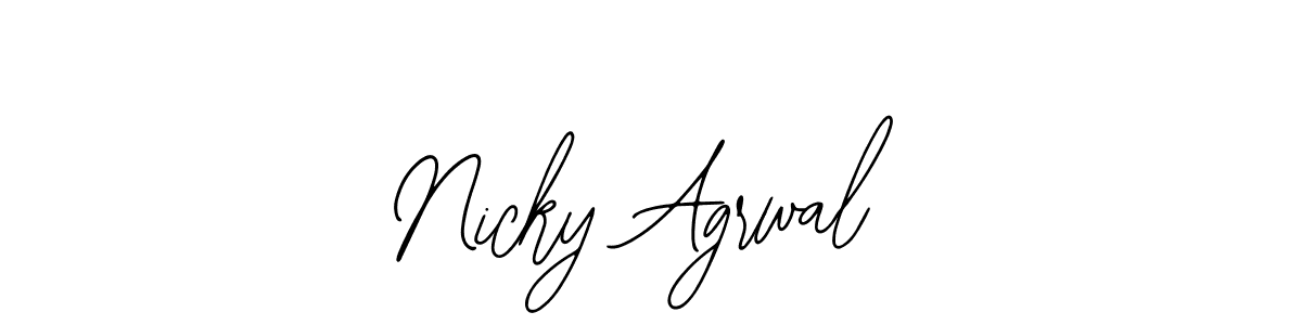 You can use this online signature creator to create a handwritten signature for the name Nicky Agrwal. This is the best online autograph maker. Nicky Agrwal signature style 12 images and pictures png