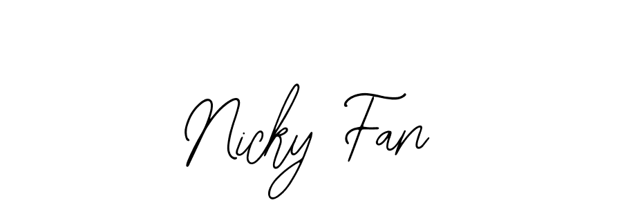 Also You can easily find your signature by using the search form. We will create Nicky Fan name handwritten signature images for you free of cost using Bearetta-2O07w sign style. Nicky Fan signature style 12 images and pictures png