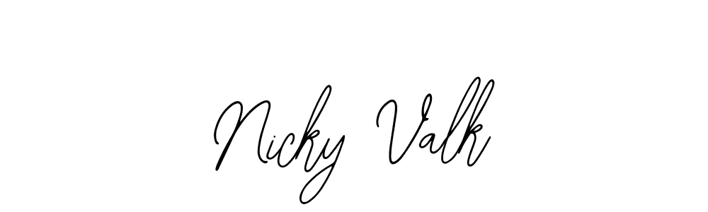 Use a signature maker to create a handwritten signature online. With this signature software, you can design (Bearetta-2O07w) your own signature for name Nicky Valk. Nicky Valk signature style 12 images and pictures png