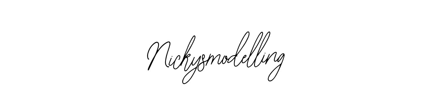 How to make Nickysmodelling signature? Bearetta-2O07w is a professional autograph style. Create handwritten signature for Nickysmodelling name. Nickysmodelling signature style 12 images and pictures png