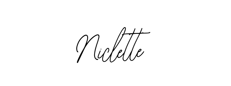 Create a beautiful signature design for name Niclette. With this signature (Bearetta-2O07w) fonts, you can make a handwritten signature for free. Niclette signature style 12 images and pictures png