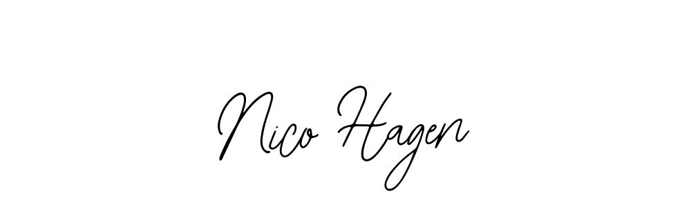 Also You can easily find your signature by using the search form. We will create Nico Hagen name handwritten signature images for you free of cost using Bearetta-2O07w sign style. Nico Hagen signature style 12 images and pictures png
