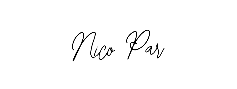 Use a signature maker to create a handwritten signature online. With this signature software, you can design (Bearetta-2O07w) your own signature for name Nico Par. Nico Par signature style 12 images and pictures png