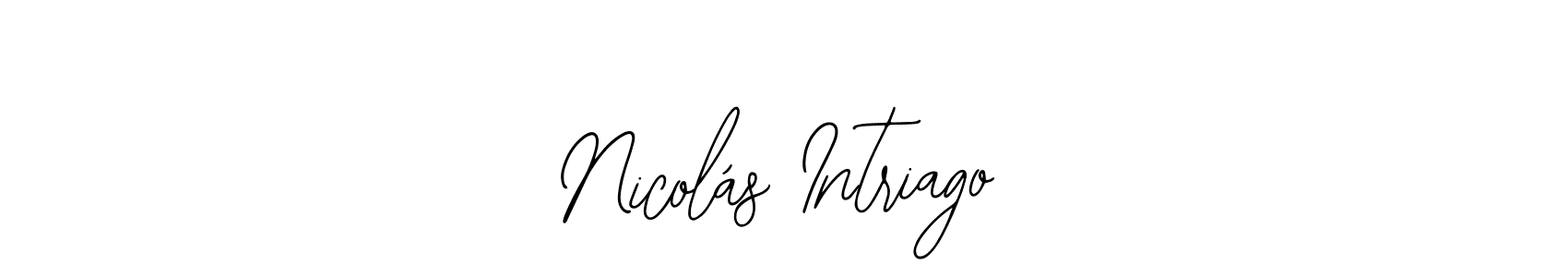 How to make Nicolás Intriago name signature. Use Bearetta-2O07w style for creating short signs online. This is the latest handwritten sign. Nicolás Intriago signature style 12 images and pictures png