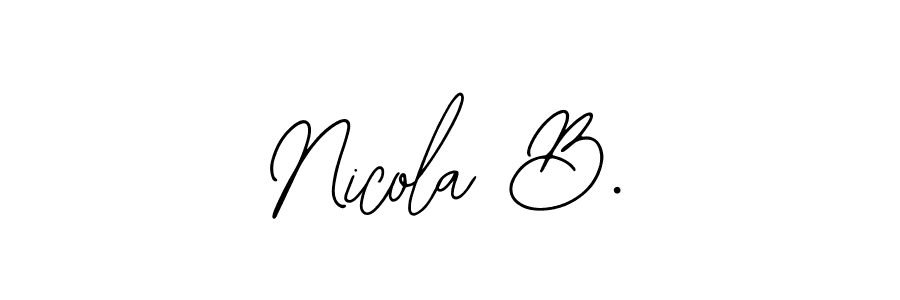 if you are searching for the best signature style for your name Nicola B.. so please give up your signature search. here we have designed multiple signature styles  using Bearetta-2O07w. Nicola B. signature style 12 images and pictures png