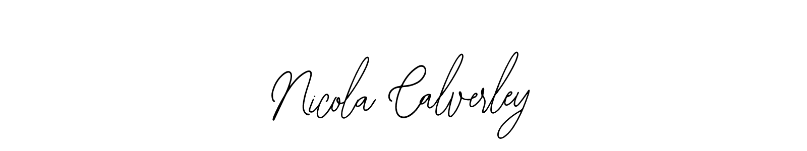 How to make Nicola Calverley name signature. Use Bearetta-2O07w style for creating short signs online. This is the latest handwritten sign. Nicola Calverley signature style 12 images and pictures png