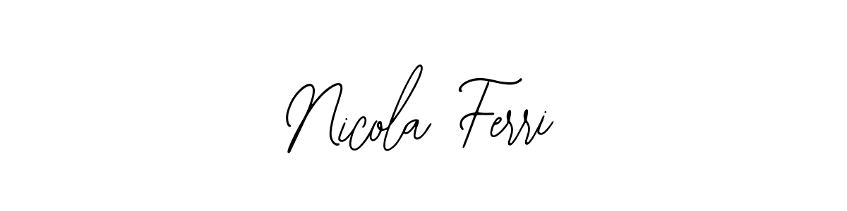 You should practise on your own different ways (Bearetta-2O07w) to write your name (Nicola Ferri) in signature. don't let someone else do it for you. Nicola Ferri signature style 12 images and pictures png