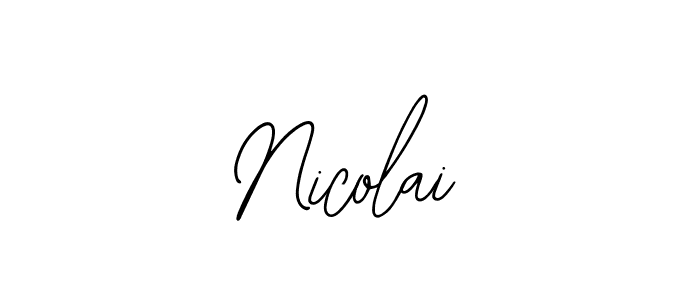 You should practise on your own different ways (Bearetta-2O07w) to write your name (Nicolai) in signature. don't let someone else do it for you. Nicolai signature style 12 images and pictures png