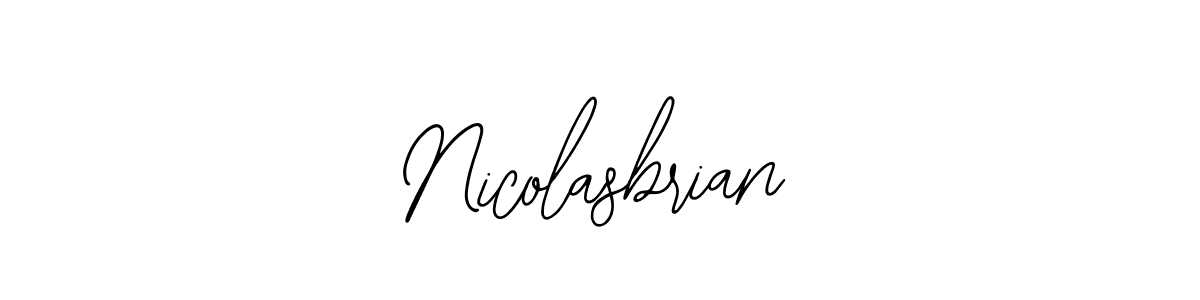 The best way (Bearetta-2O07w) to make a short signature is to pick only two or three words in your name. The name Nicolasbrian include a total of six letters. For converting this name. Nicolasbrian signature style 12 images and pictures png