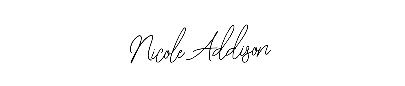 How to make Nicole Addison name signature. Use Bearetta-2O07w style for creating short signs online. This is the latest handwritten sign. Nicole Addison signature style 12 images and pictures png