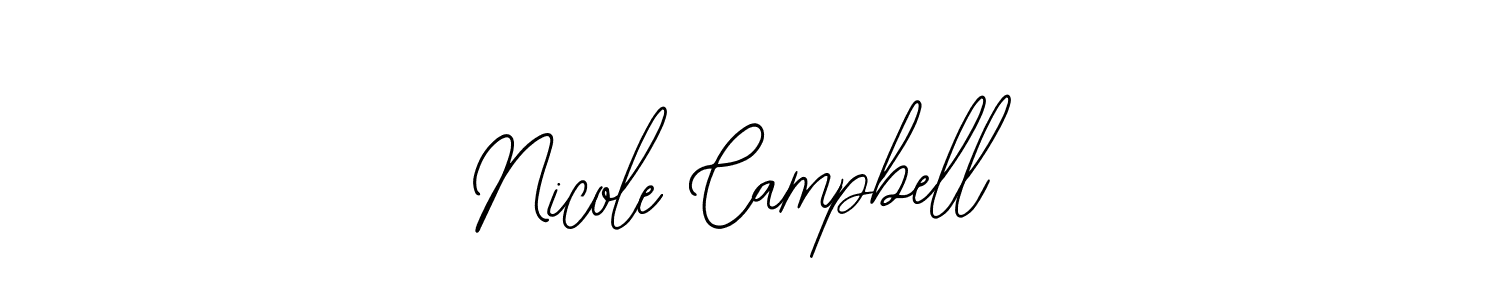 You should practise on your own different ways (Bearetta-2O07w) to write your name (Nicole Campbell) in signature. don't let someone else do it for you. Nicole Campbell signature style 12 images and pictures png