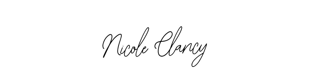 How to make Nicole Clancy signature? Bearetta-2O07w is a professional autograph style. Create handwritten signature for Nicole Clancy name. Nicole Clancy signature style 12 images and pictures png