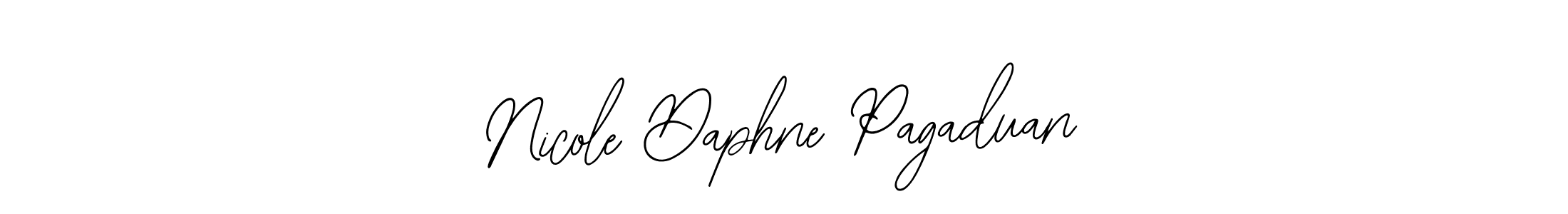 It looks lik you need a new signature style for name Nicole Daphne Pagaduan. Design unique handwritten (Bearetta-2O07w) signature with our free signature maker in just a few clicks. Nicole Daphne Pagaduan signature style 12 images and pictures png
