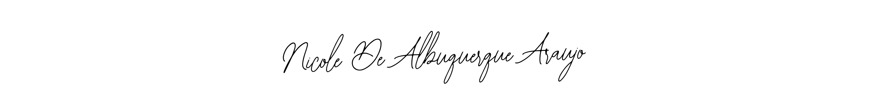 Use a signature maker to create a handwritten signature online. With this signature software, you can design (Bearetta-2O07w) your own signature for name Nicole De Albuquerque Araujo. Nicole De Albuquerque Araujo signature style 12 images and pictures png