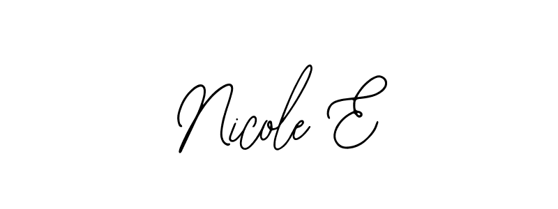Bearetta-2O07w is a professional signature style that is perfect for those who want to add a touch of class to their signature. It is also a great choice for those who want to make their signature more unique. Get Nicole E name to fancy signature for free. Nicole E signature style 12 images and pictures png