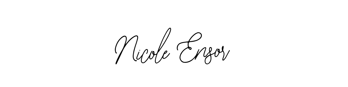 You should practise on your own different ways (Bearetta-2O07w) to write your name (Nicole Ensor) in signature. don't let someone else do it for you. Nicole Ensor signature style 12 images and pictures png