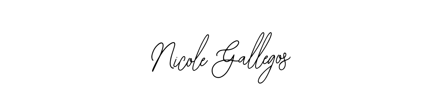 This is the best signature style for the Nicole Gallegos name. Also you like these signature font (Bearetta-2O07w). Mix name signature. Nicole Gallegos signature style 12 images and pictures png