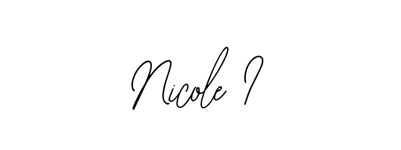 Create a beautiful signature design for name Nicole I. With this signature (Bearetta-2O07w) fonts, you can make a handwritten signature for free. Nicole I signature style 12 images and pictures png