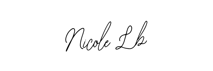 How to make Nicole Lb name signature. Use Bearetta-2O07w style for creating short signs online. This is the latest handwritten sign. Nicole Lb signature style 12 images and pictures png