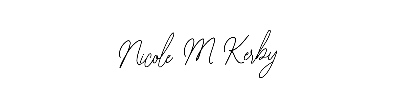 The best way (Bearetta-2O07w) to make a short signature is to pick only two or three words in your name. The name Nicole M Kerby include a total of six letters. For converting this name. Nicole M Kerby signature style 12 images and pictures png