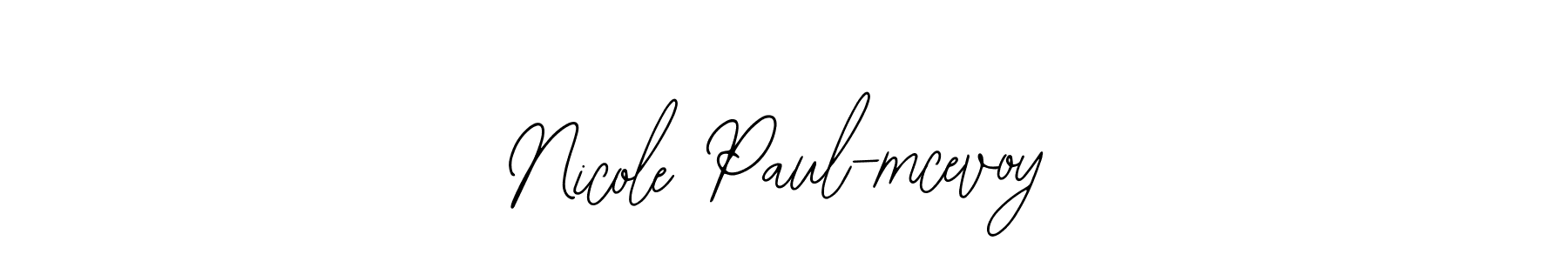 How to make Nicole Paul-mcevoy name signature. Use Bearetta-2O07w style for creating short signs online. This is the latest handwritten sign. Nicole Paul-mcevoy signature style 12 images and pictures png