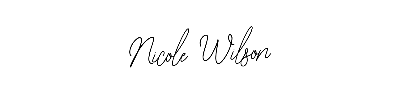How to make Nicole Wilson name signature. Use Bearetta-2O07w style for creating short signs online. This is the latest handwritten sign. Nicole Wilson signature style 12 images and pictures png