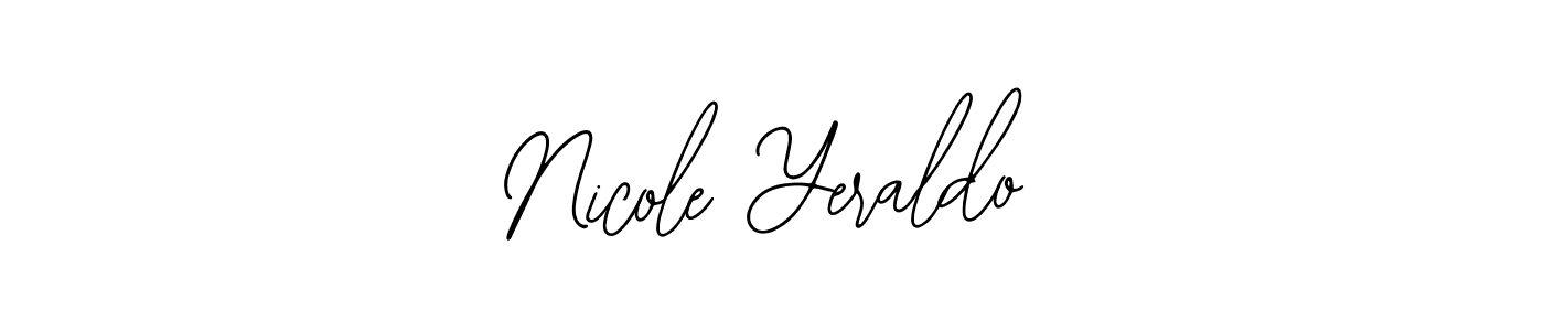 How to make Nicole Yeraldo name signature. Use Bearetta-2O07w style for creating short signs online. This is the latest handwritten sign. Nicole Yeraldo signature style 12 images and pictures png