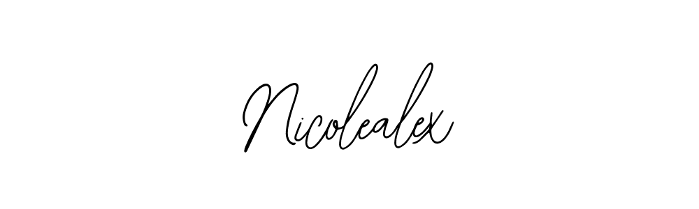 It looks lik you need a new signature style for name Nicolealex. Design unique handwritten (Bearetta-2O07w) signature with our free signature maker in just a few clicks. Nicolealex signature style 12 images and pictures png
