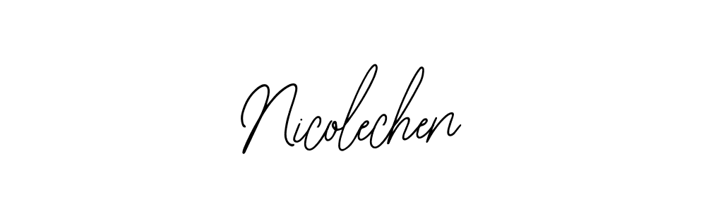 How to make Nicolechen signature? Bearetta-2O07w is a professional autograph style. Create handwritten signature for Nicolechen name. Nicolechen signature style 12 images and pictures png