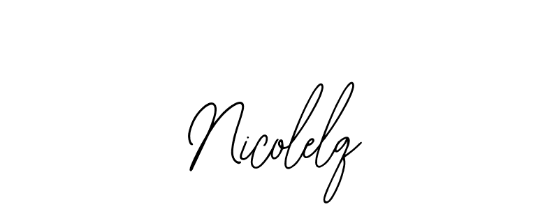 This is the best signature style for the Nicolelq name. Also you like these signature font (Bearetta-2O07w). Mix name signature. Nicolelq signature style 12 images and pictures png