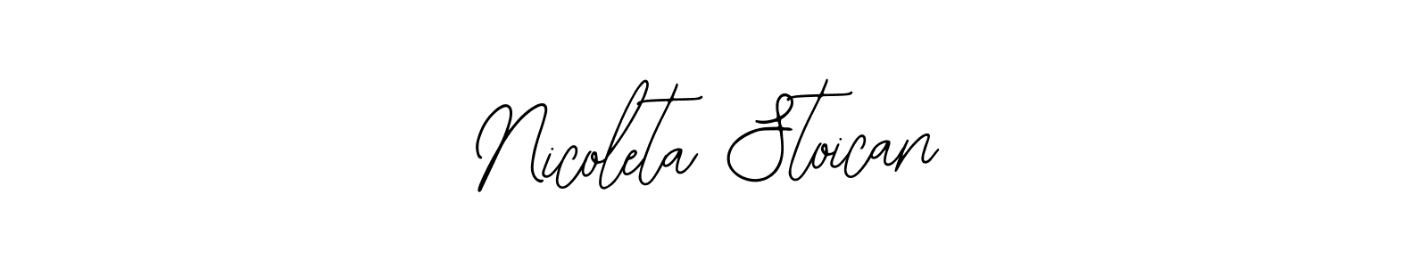 How to make Nicoleta Stoican signature? Bearetta-2O07w is a professional autograph style. Create handwritten signature for Nicoleta Stoican name. Nicoleta Stoican signature style 12 images and pictures png