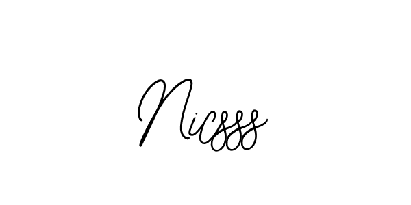 Create a beautiful signature design for name Nicsss. With this signature (Bearetta-2O07w) fonts, you can make a handwritten signature for free. Nicsss signature style 12 images and pictures png