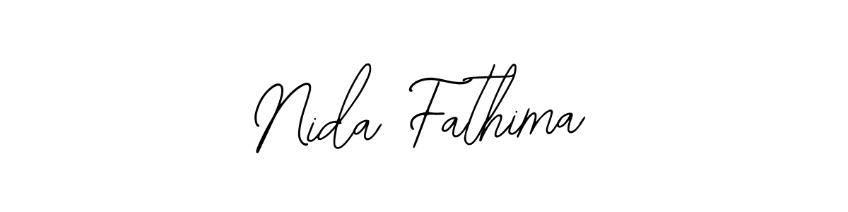 How to make Nida Fathima name signature. Use Bearetta-2O07w style for creating short signs online. This is the latest handwritten sign. Nida Fathima signature style 12 images and pictures png